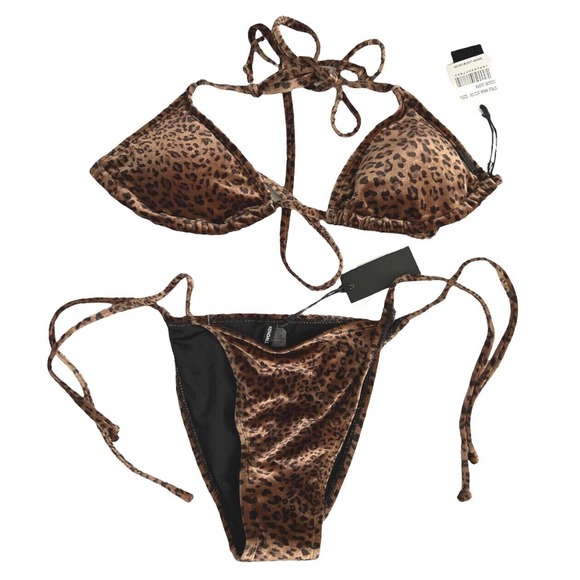 Kendall Kylie Swim Kendall And Kylie Piece Bikini Velvet Leopard L Poshmark